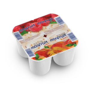 FRUIT YOGURT – RASPBERRY AND PEACH 4X125G